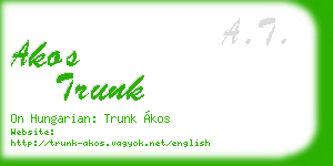 akos trunk business card